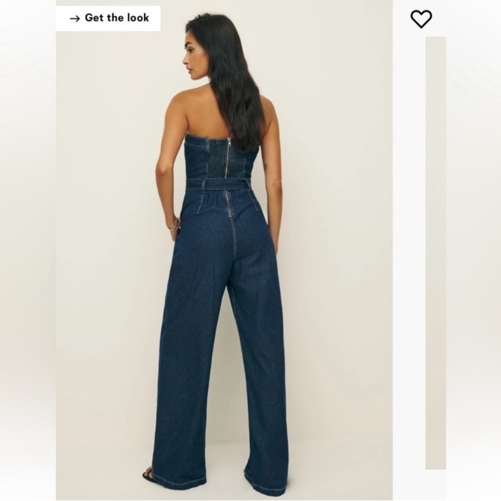 Reformation Eva Denim Jumpsuit NWT - Picture 2 of 5